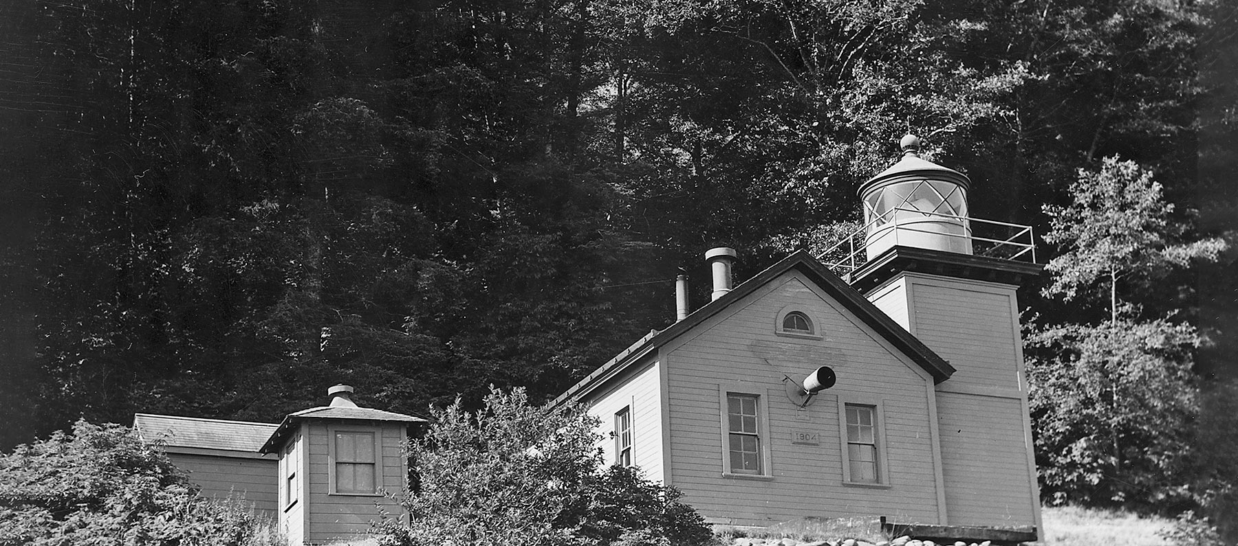 old photo of Slip Point Light