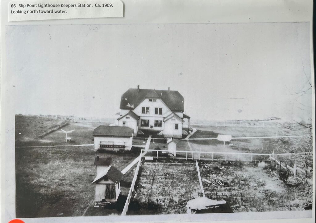 old photo of Slip Point keepers house